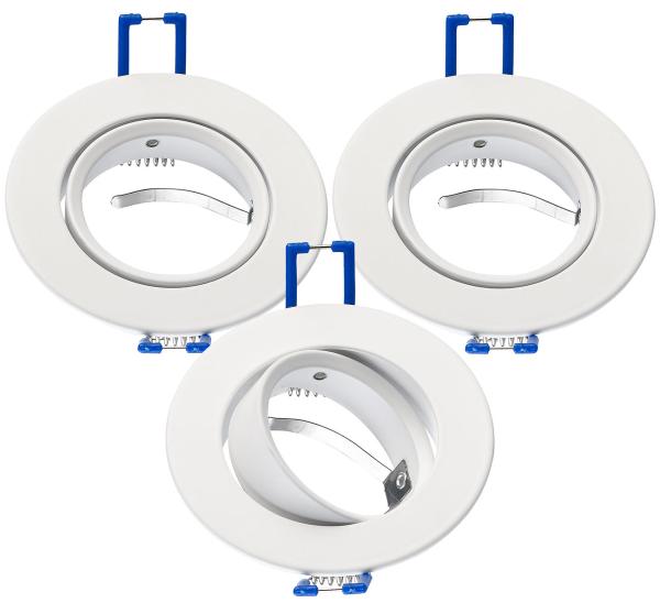 set of 12 recessed spotlight frame, adjustable beam angle, white