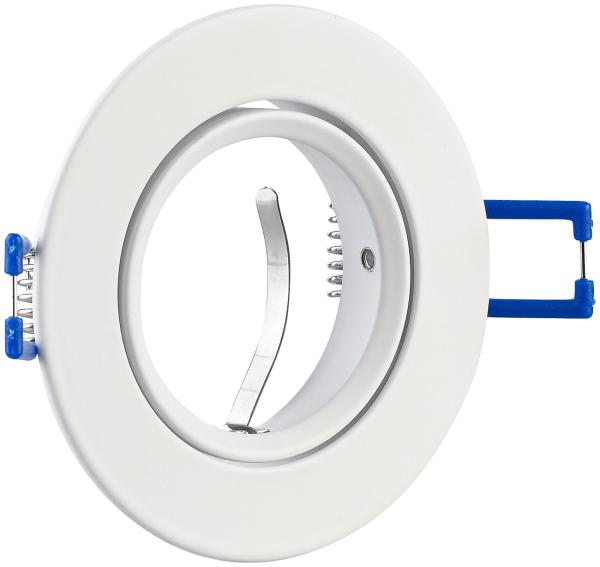 set of 12 recessed spotlight frame, adjustable beam angle, white