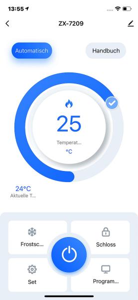 set di 4 termostati per riscaldamento a pavimento WLAN, con display a sfioramento