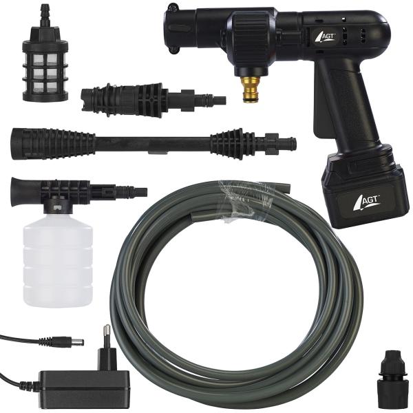 Mobile battery pressure washer with foam nozzle, 30bar, 33W, 1.50mAh, 22 Volt