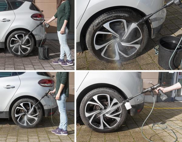 Mobile battery pressure washer with foam nozzle, 30bar, 33W, 1.50mAh, 22 Volt