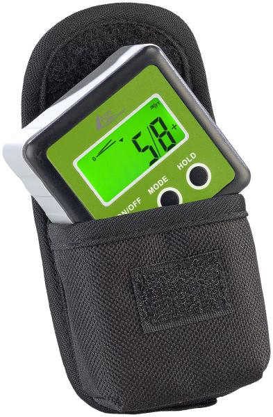 Goniometro digitale, display LCD illuminato, alluminio, IP54, 0-360°