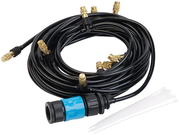 Water sprayer set with 10 meter hose and 10 metal nozzles