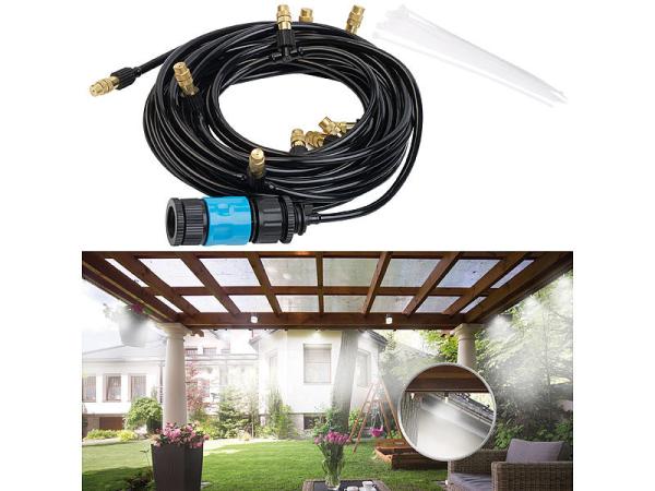 Water sprayer set with 10 meter hose and 10 metal nozzles