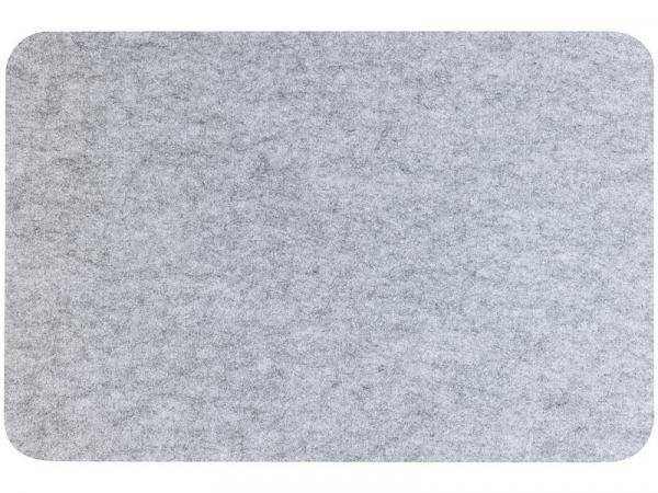 set of 6 Washable felt table mats, light gray, 45 x 30 cm