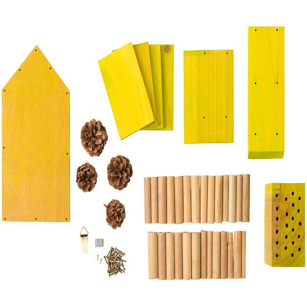 Insect hotel kit, nesting aid and shelter for beneficial insects, extra-deep