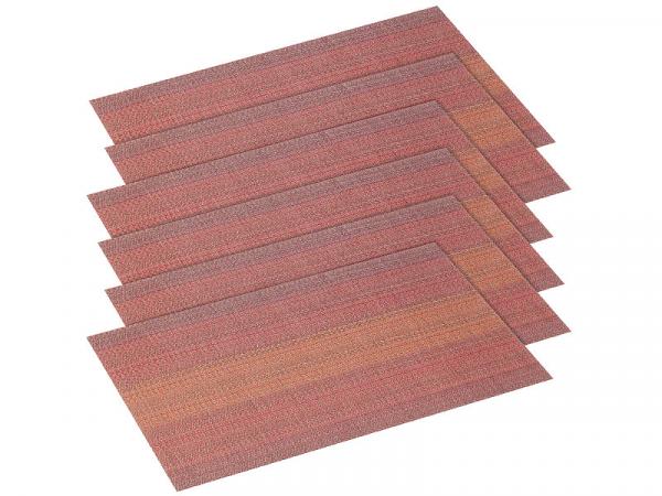 12er-Set abwaschbare PVC-Polyester-Tischsets, 45 x 30 cm