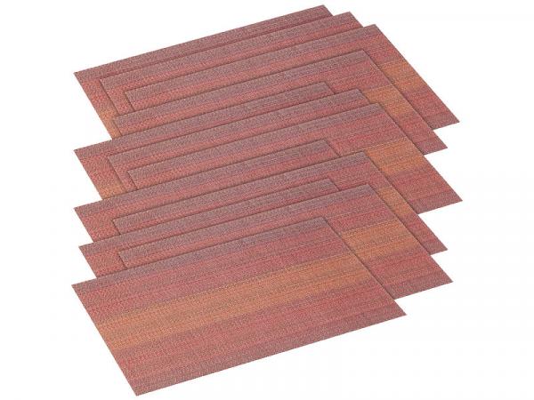 12er-Set abwaschbare PVC-Polyester-Tischsets, 45 x 30 cm