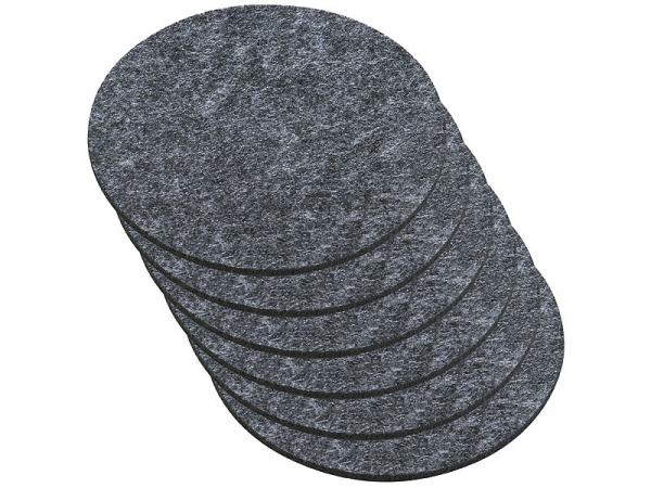 12pcs felt coasters 10 cm & 45 x 30 cm, dark gray