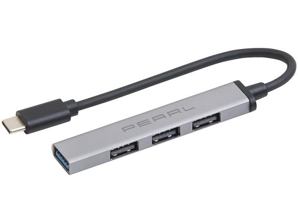 2er-Set USB-C-Hub mit 4 Ports, 1x USB 3.0, 3x USB 2.0, bis 5 Gbit/s