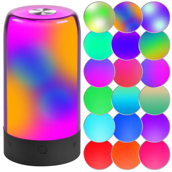 set of 4 smart mood lights, RGB IC LEDs, 15 modes, WLAN, black