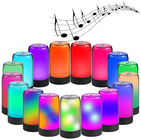 set of 4 smart mood lights, RGB IC LEDs, 15 modes, WLAN, black