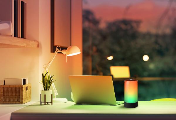 set of 4 smart mood lights, RGB IC LEDs, 15 modes, WLAN, black