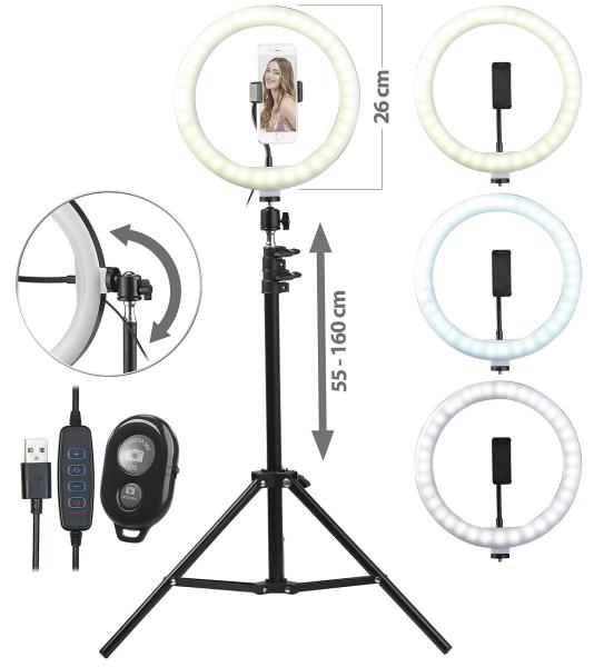 Multifunction LED tripod light with adjustable angle Ø 25 cm