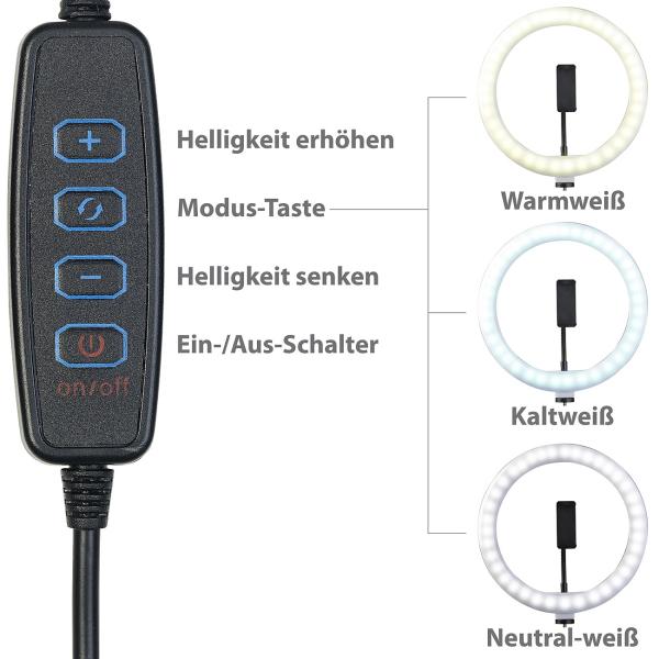 Multifunction LED tripod light with adjustable angle Ø 25 cm