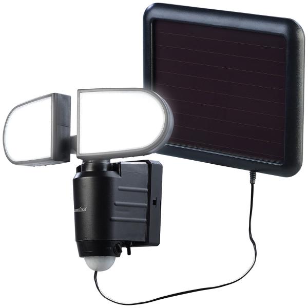 2er-Set Duo-Solar-LED-Aussenstrahler mit PIR-Bewegungssensor, 1 Watt, IP44