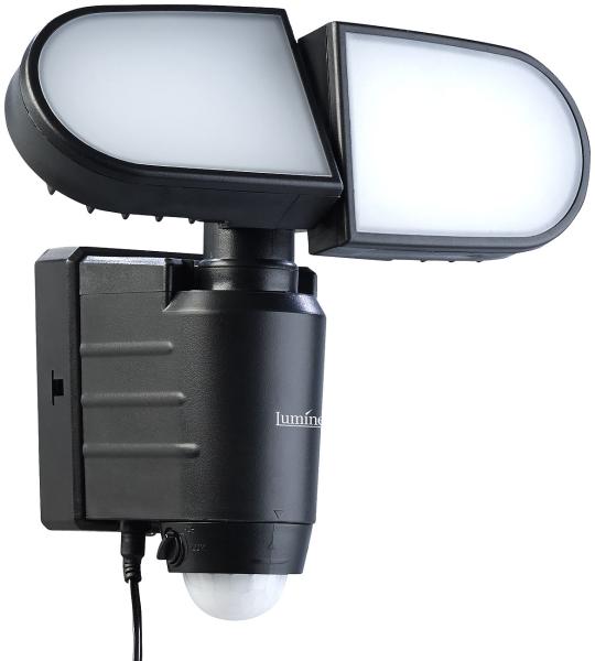 2er-Set Duo-Solar-LED-Aussenstrahler mit PIR-Bewegungssensor, 1 Watt, IP44