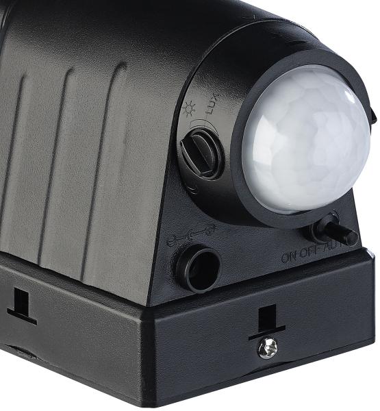 2er-Set Duo-Solar-LED-Aussenstrahler mit PIR-Bewegungssensor, 1 Watt, IP44