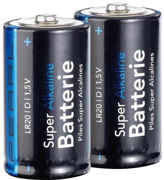 set di 8 batterie Super Alcaline tipo Mono D, 1,5 V