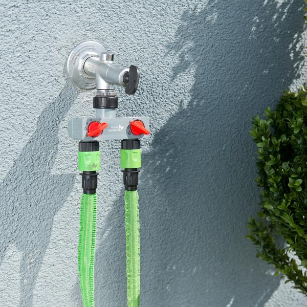 set of 2 WLAN irrigation computer with dual valve, 2-fold distributor