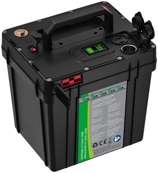 Solar power set: LiFePO4 battery with 100 W solar panel, 768 Wh, 12 V DC, PD