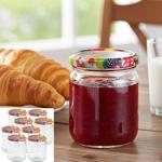 set of 8 preserving jars - 540ml with screw lid (fruit pattern) - Practical m...