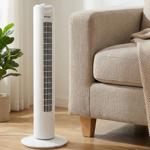 Effective tower fan: 3 speeds & swivel modes, 45 watts, fresh air in the livi...