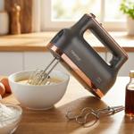 Premium Handmixer (400W): 5 Stufen + Pulse - für perfekten Teig, Sahne - Rühr...