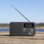 Classic DAB+ & FM portable radio, black, with alarm clock, crystal clear rece...