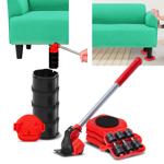 Kit lève-meubles avec levier et roulettes – pour déménagement, bricolage ou r...