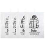 4-piece set of vacuum bags with garment hooks, 67 x 90 cm: An efficient garme...