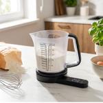 Digital 2in1 kitchen scales with measuring jug, 1.5L: weighing & measuring in...