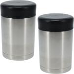 set of 2 double-walled thermal containers 500 ml for hot meals - high-quality...