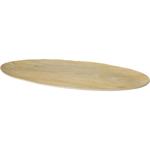 Plateau de service ovale en mélamine - Design imitation bois, 43x20x1.6cm - I...