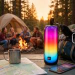Kompakter 10W Bluetooth Lautsprecher mit farbiger RGB-LED: Musikgenuss mit vi...
