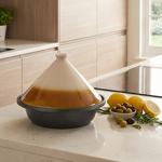 Traditionelle Tagine (Tajine) mit Deckel aus Keramik, 2,5 l, Ø 30 cm: Für sch...