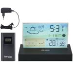 Wireless weather station with color and frameless LCD display, hygrometer, ou...