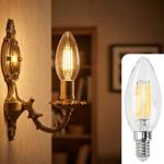 Lampada a candela LED a filamento C35 E14 4 W 400 lm bianco caldo 2500 K lamp...