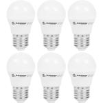 6er-Set LED-Glühbirne, A60, E27, 760 lm, 9 W, 2500 K, warmweiss