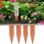 set of 4 XL clay watering cones for bottles: Automatic plant watering - take ...