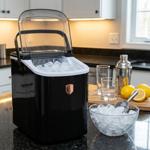 Premium Ice Machine & Ice Cube Maker Black-Rose Gold, 9 Perfect Ice Cubes in ...