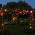 set di 2 luci LED multicolore per interni ed esterni, 40 LED, colorate, timer...