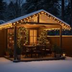 Catena luminosa LED suggestiva 14 m, 192 LED, bianco caldo: 7 modalità, a bat...