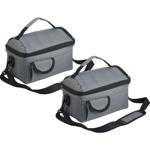 2 mini-sacs isothermes pliants (6 L) – isolants et anti-fuite – sacs avec ban...