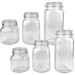 6-piece storage jar set with clip-top closure, 3 sizes: clip-top glass jars –...