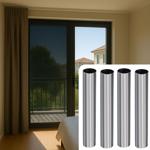 4er-Set Sichtschutzfolie silber-matt, 60 x 200 cm - selbstklebende Spiegelfol...