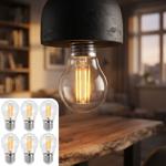 Set di 6 lampadine LED filament G45 E27 4 W 400 lm bianco caldo 2500 K lampad...