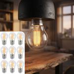Set da 9 lampadine LED a filamento G45 E27 4 W 400 lm bianco caldo 2500 K lam...