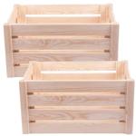 set di 2 robuste scatole in legno, M: un versatile contenitore per giocattoli...