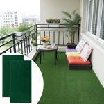 2er-Set Kunstrasenteppich Dunkelgrün 100x200cm: Pflegeleicht, UV-stabil & wet...